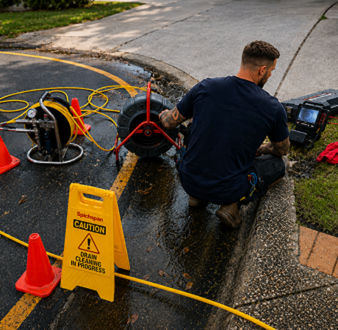 Burst drain pipe repair